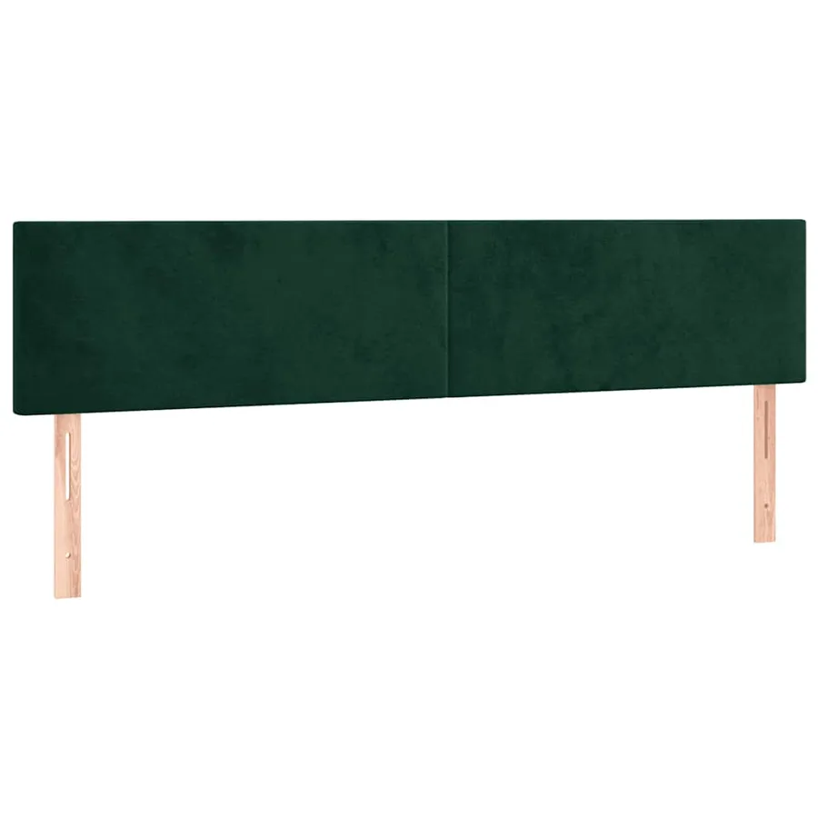 Tête de lit à LED Vert foncé 180x5x78/88 cm Velours - 4
