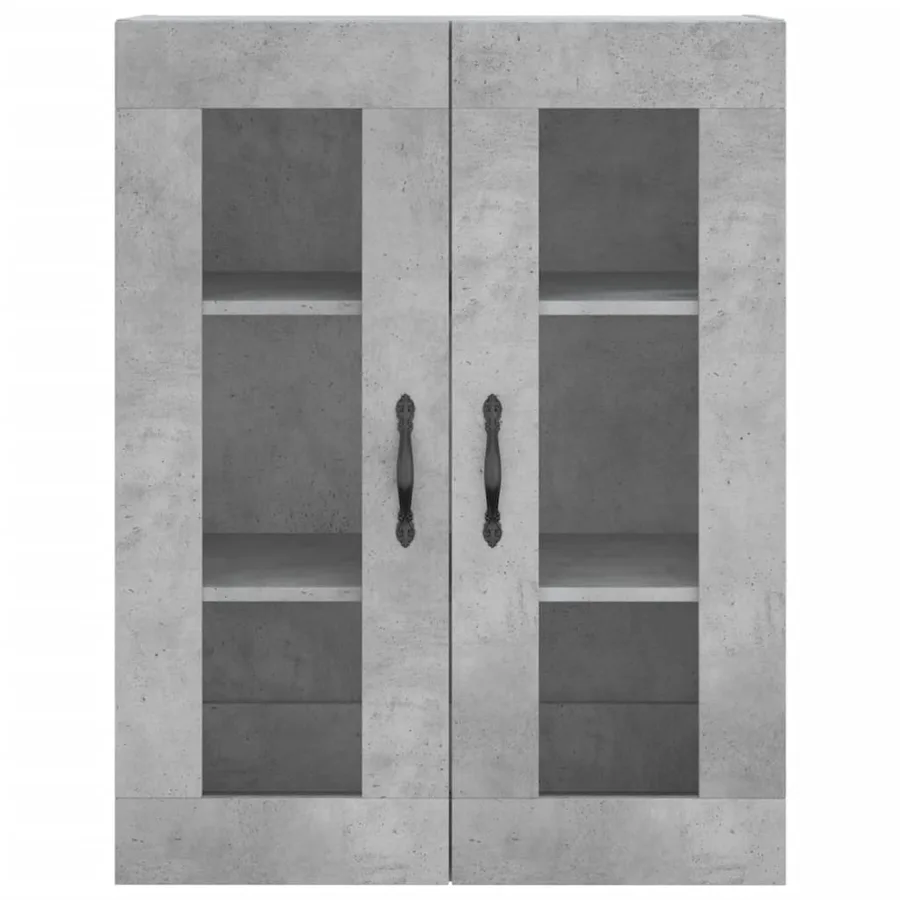 Buffet haut Gris béton 69,5x34x180 cm Bois d'ingénierie - 6