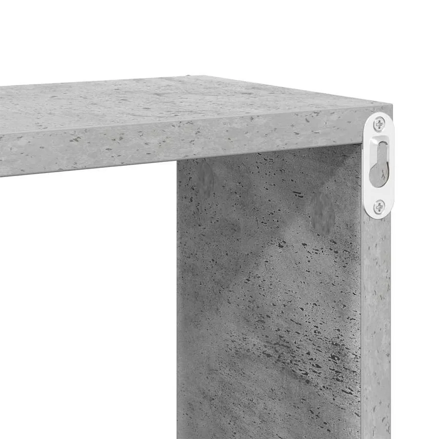 Étagères cube murales 2 pcs Gris béton 30x15x30 cm - 9