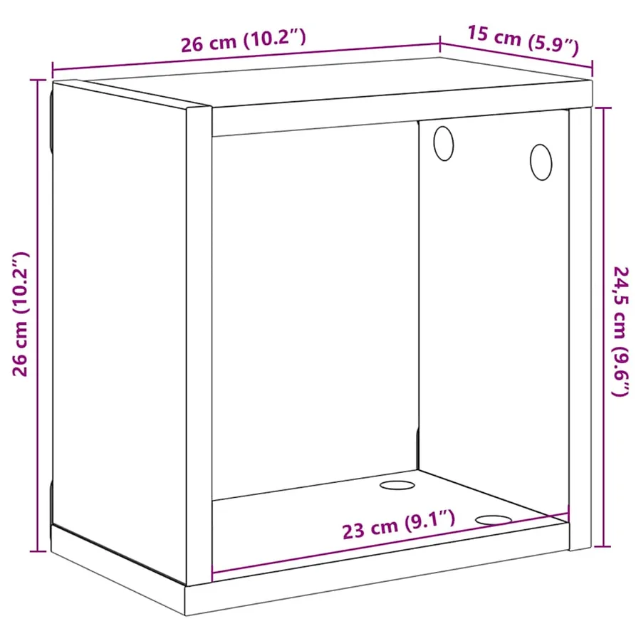 Étagères cube murales 6 pcs Blanc 26x15x26 cm - 11