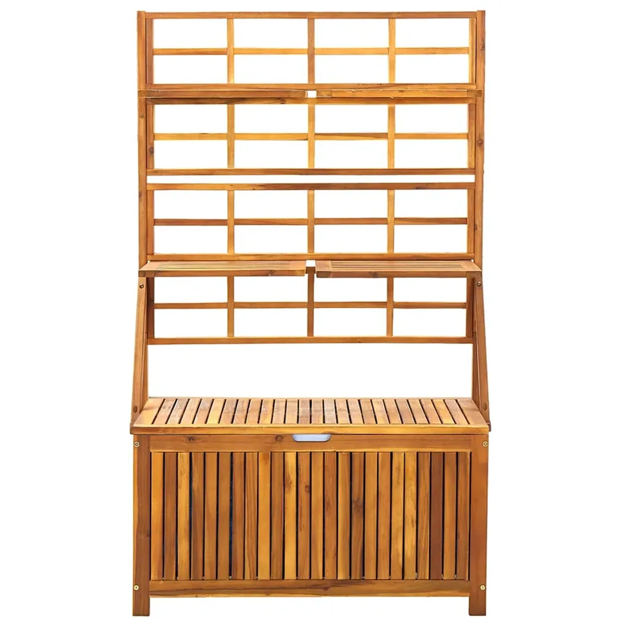 Boîte de rangement avec treillis 99x55x160cm Bois acacia solide - 3