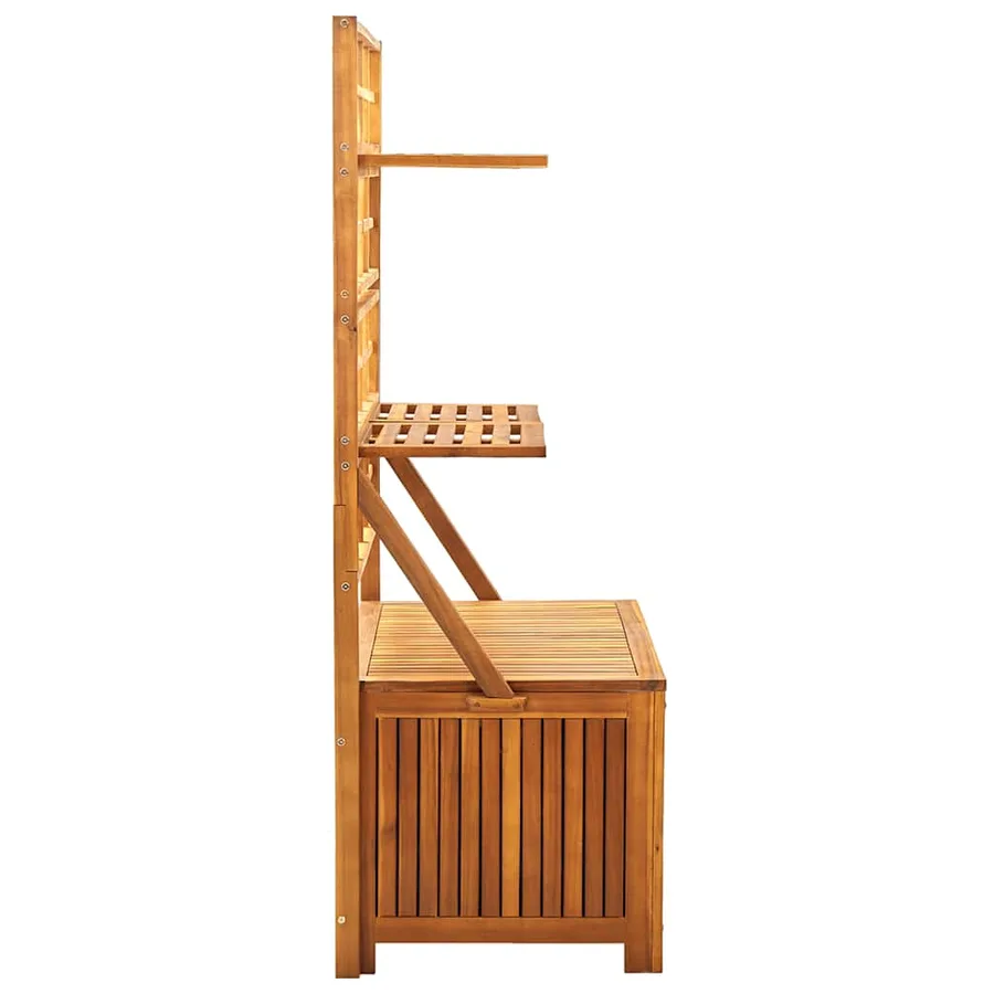Boîte de rangement avec treillis 99x55x160cm Bois acacia solide - 4
