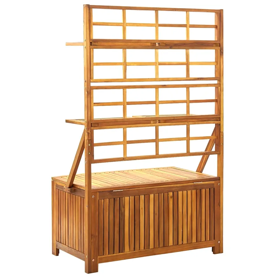 Boîte de rangement avec treillis 99x55x160cm Bois acacia solide - 5