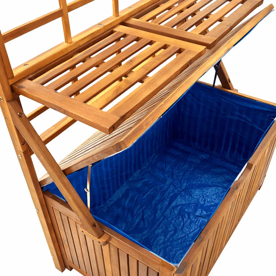 Boîte de rangement avec treillis 99x55x160cm Bois acacia solide - 7