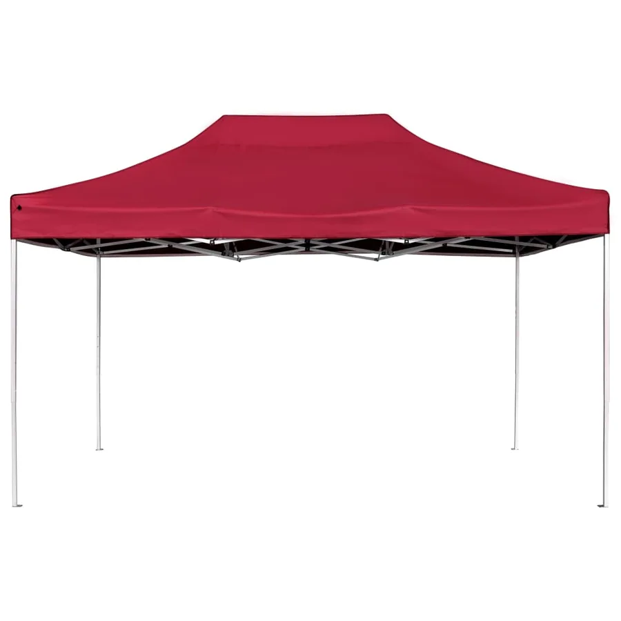 Tente de réception pliable Aluminium 4,5x3 m Bordeaux - 2