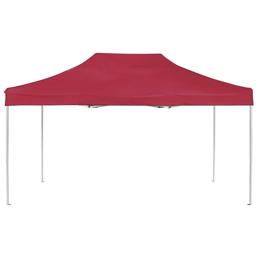 Tente de réception pliable Aluminium 4,5x3 m Bordeaux - 3