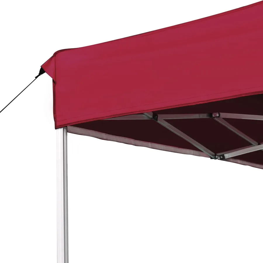 Tente de réception pliable Aluminium 4,5x3 m Bordeaux - 5