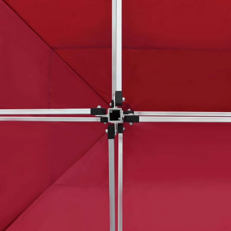 Tente de réception pliable Aluminium 4,5x3 m Bordeaux - 6