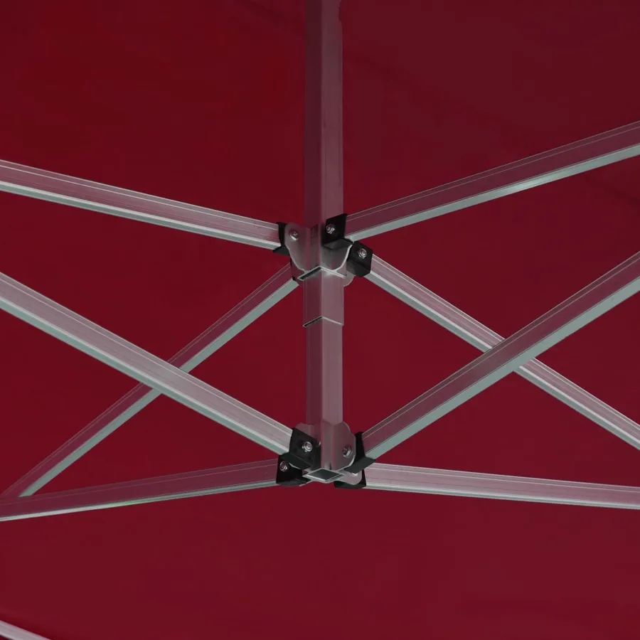 Tente de réception pliable Aluminium 4,5x3 m Bordeaux - 7