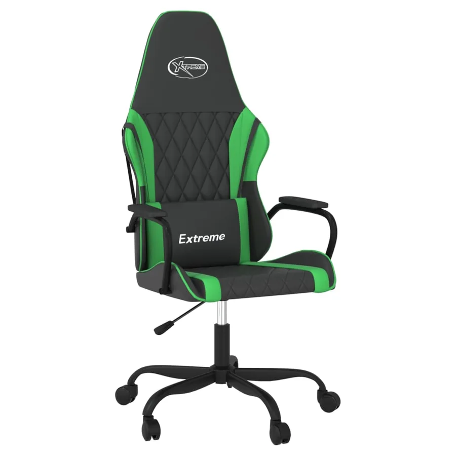 Chaise de jeu Noir et vert Similicuir - 2