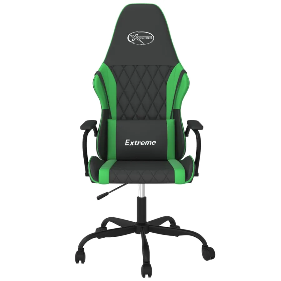 Chaise de jeu Noir et vert Similicuir - 3