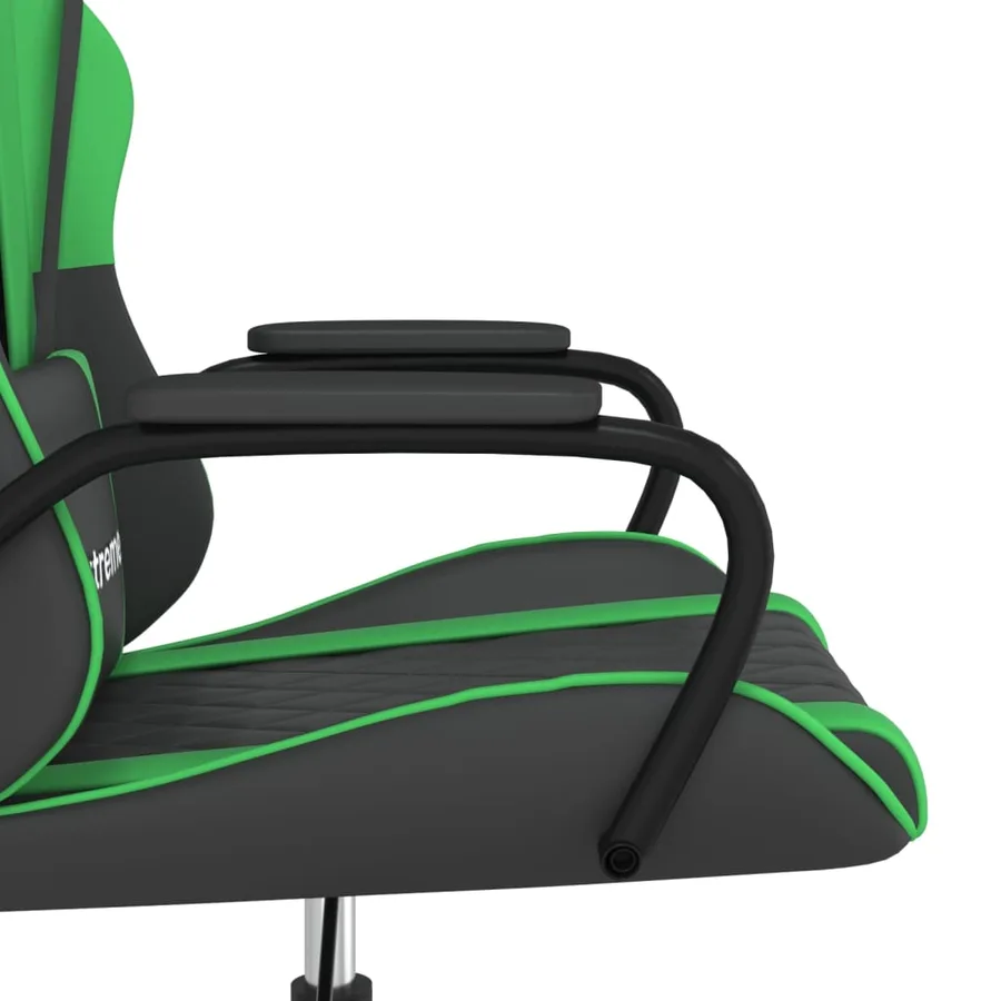 Chaise de jeu Noir et vert Similicuir - 8
