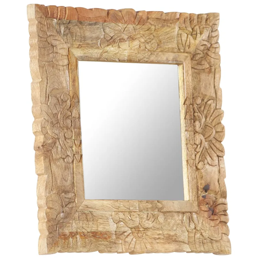 Miroir 50x50 cm Bois de manguier massif - 2