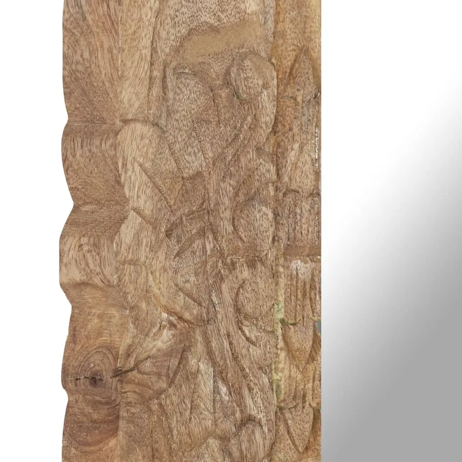 Miroir 50x50 cm Bois de manguier massif - 5