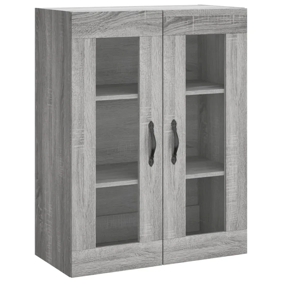 Buffet haut Sonoma gris 69,5x34x180 cm Bois d'ingénierie - 5