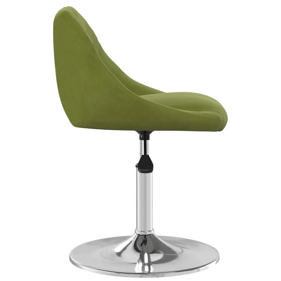 Chaises pivotantes à manger lot de 2 vert clair velours - 5
