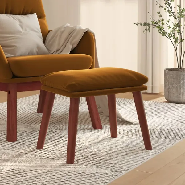 Repose-pied Marron 45x29,5x35 cm Velours
