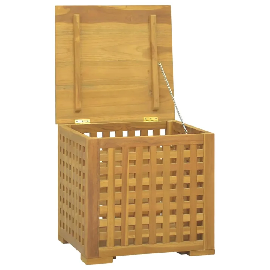 Boîte à corde 40x40x40 cm Bois massif de teck - 3