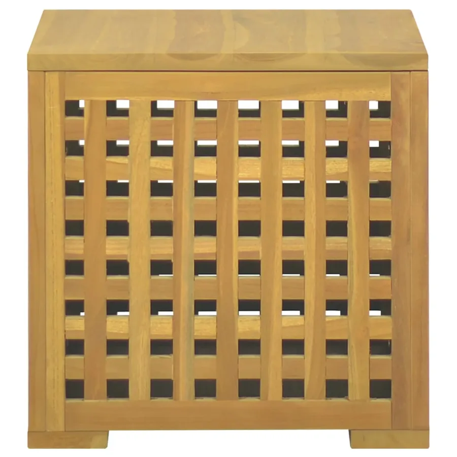 Boîte à corde 40x40x40 cm Bois massif de teck - 4