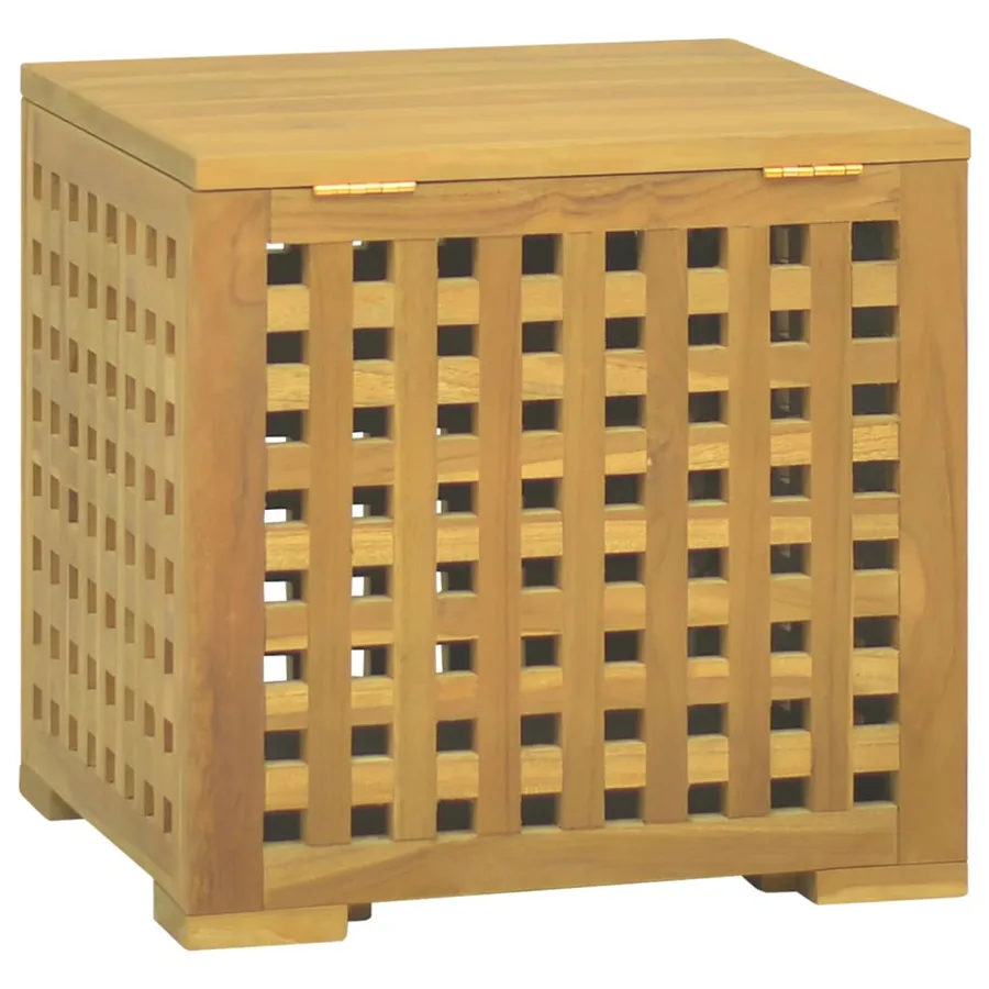 Boîte à corde 40x40x40 cm Bois massif de teck - 5