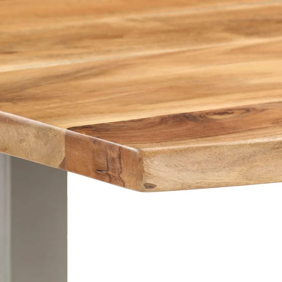 Table de salle à manger 118x58x76 cm Bois d'acacia solide - 6