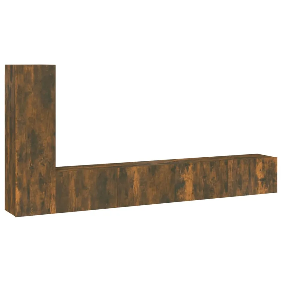 Ensemble de meubles TV 3 pcs Chêne fumé Bois d'ingénierie - 2