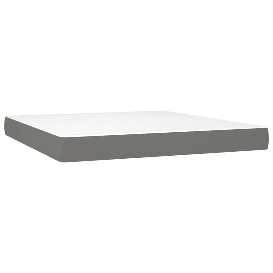 Matelas de lit à ressorts ensachés fermeté moyenne 183x213x20 cm tissu - 2