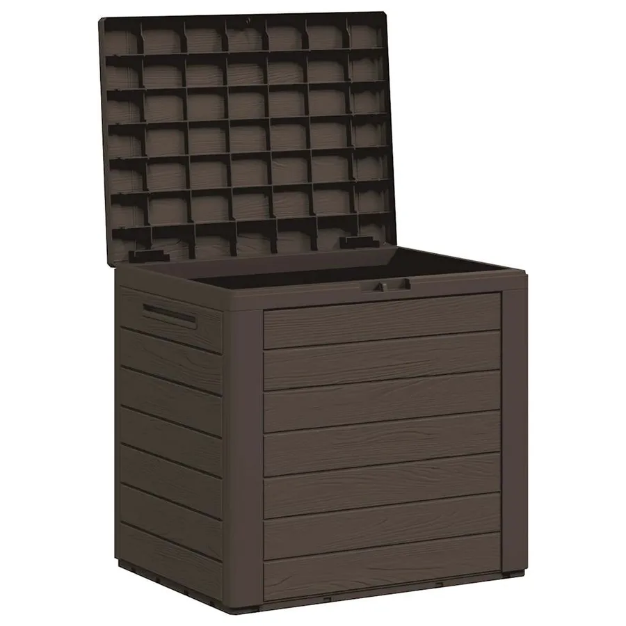 Boîte de stockage de jardin Marron 58,5x46x55 cm Polypropylène - 5