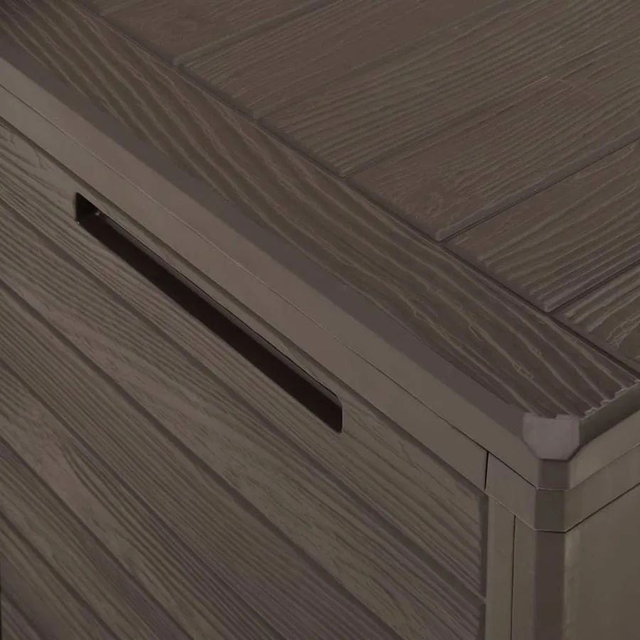 Boîte de stockage de jardin Marron 58,5x46x55 cm Polypropylène - 9