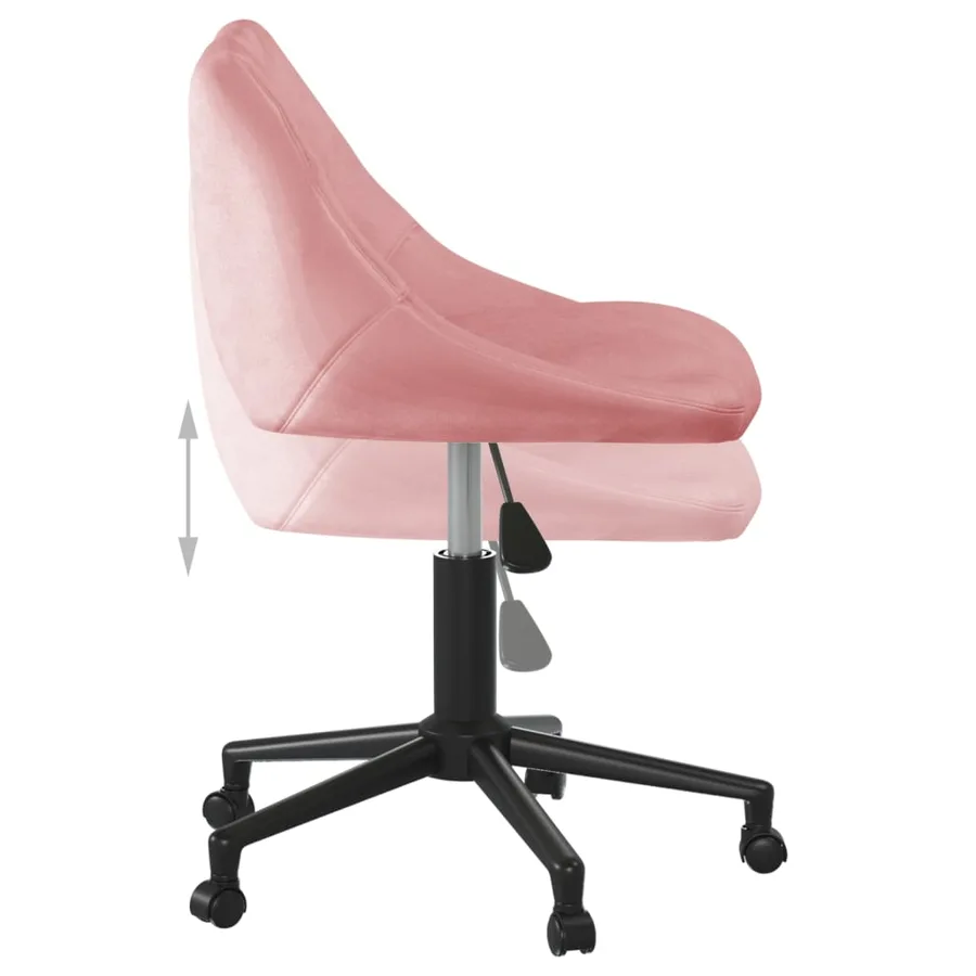 Chaise pivotante de salle à manger Rose Velours - 5