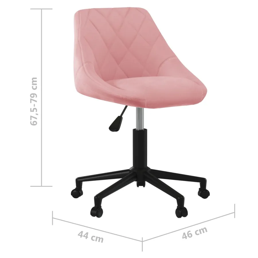 Chaise pivotante de salle à manger Rose Velours - 7