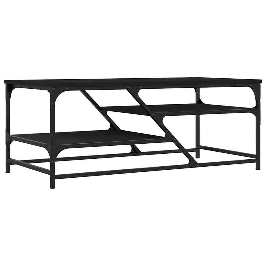 Table basse noir 100x49x40 cm bois d'ingénierie - 6