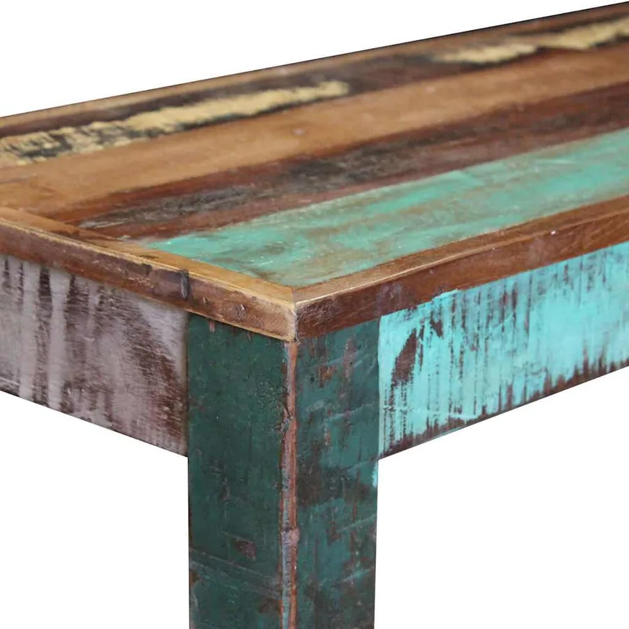 Banc 110x35x45 cm Bois de récupération massif - 9