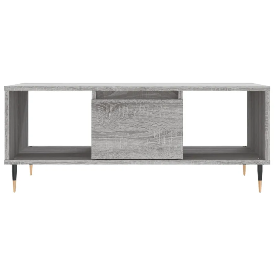 Table basse Sonoma gris 90x50x36,5 cm Bois d'ingénierie - 5