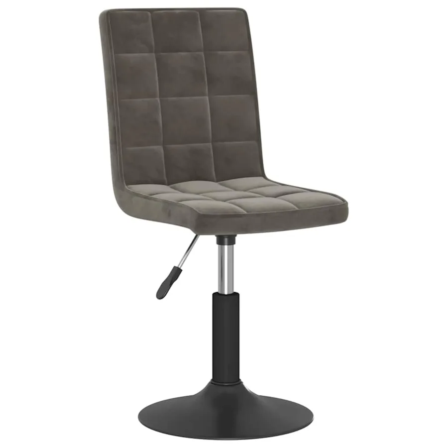 Chaises pivotantes à manger lot de 2 gris foncé velours - 3