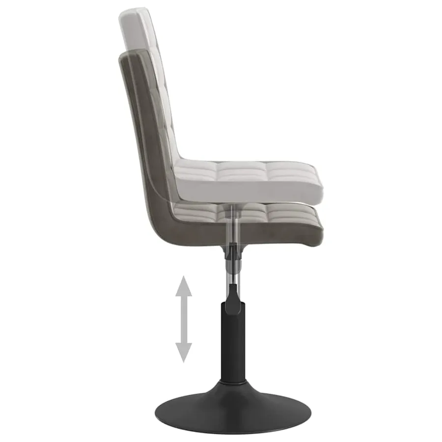 Chaises pivotantes à manger lot de 2 gris foncé velours - 7