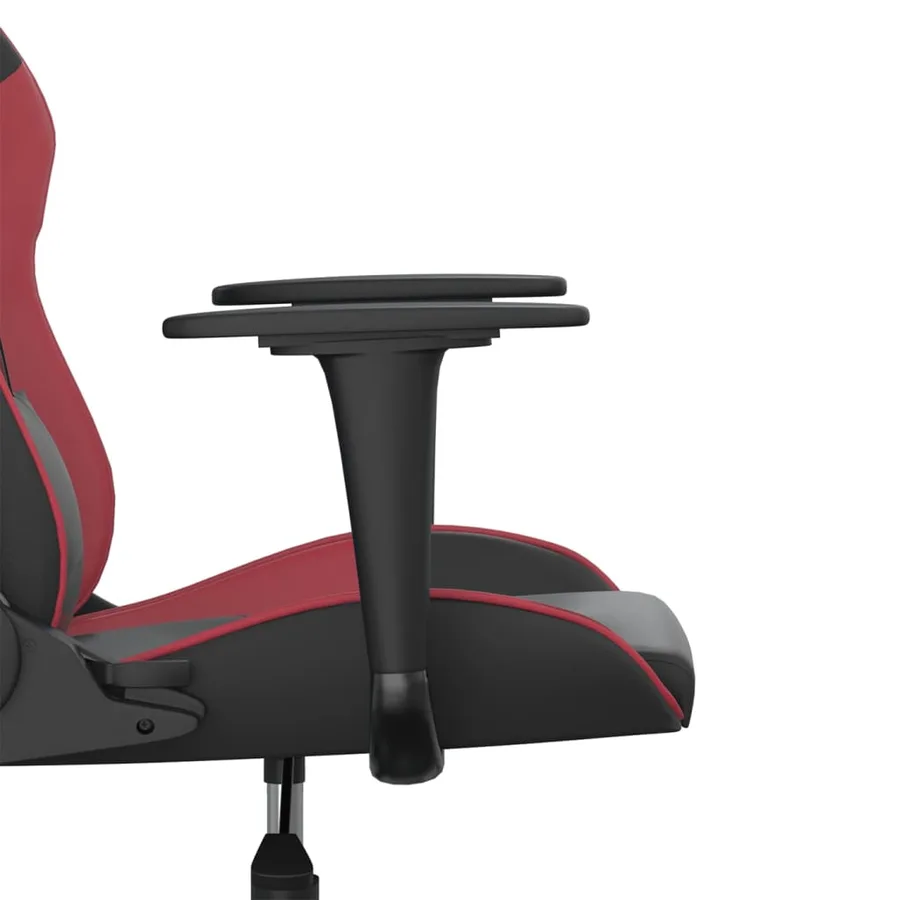 Chaise de jeu Noir et rouge bordeaux Similicuir - 10