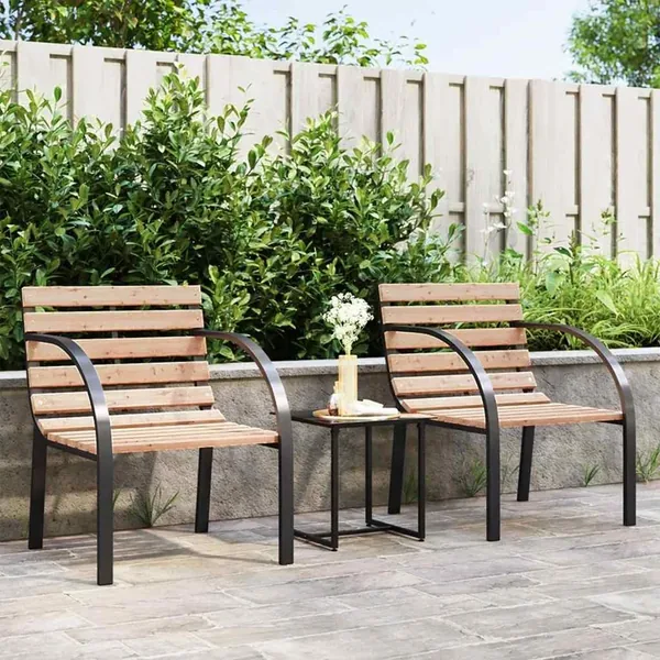 Chaises de jardin lot de 2 Bois
