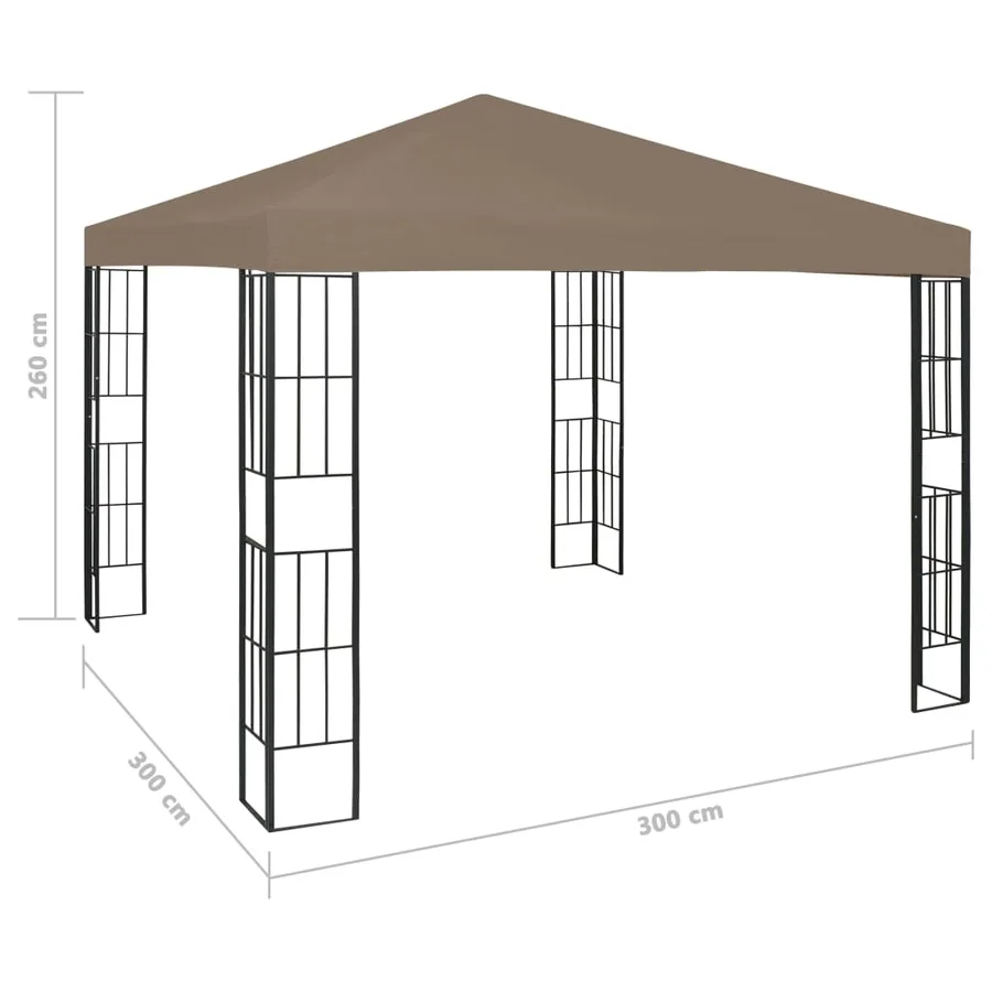 Belvédère 3x3 m Taupe - 7