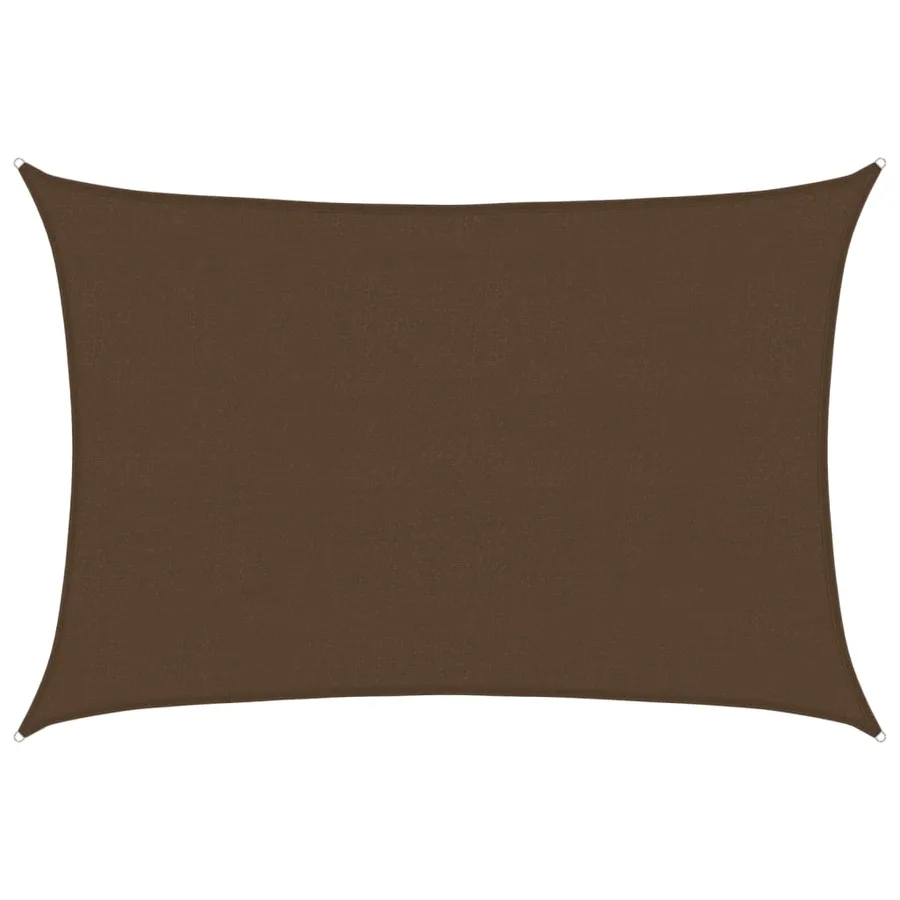 Voile d'ombrage 160 g/m² Marron 4x5 m PEHD - 2