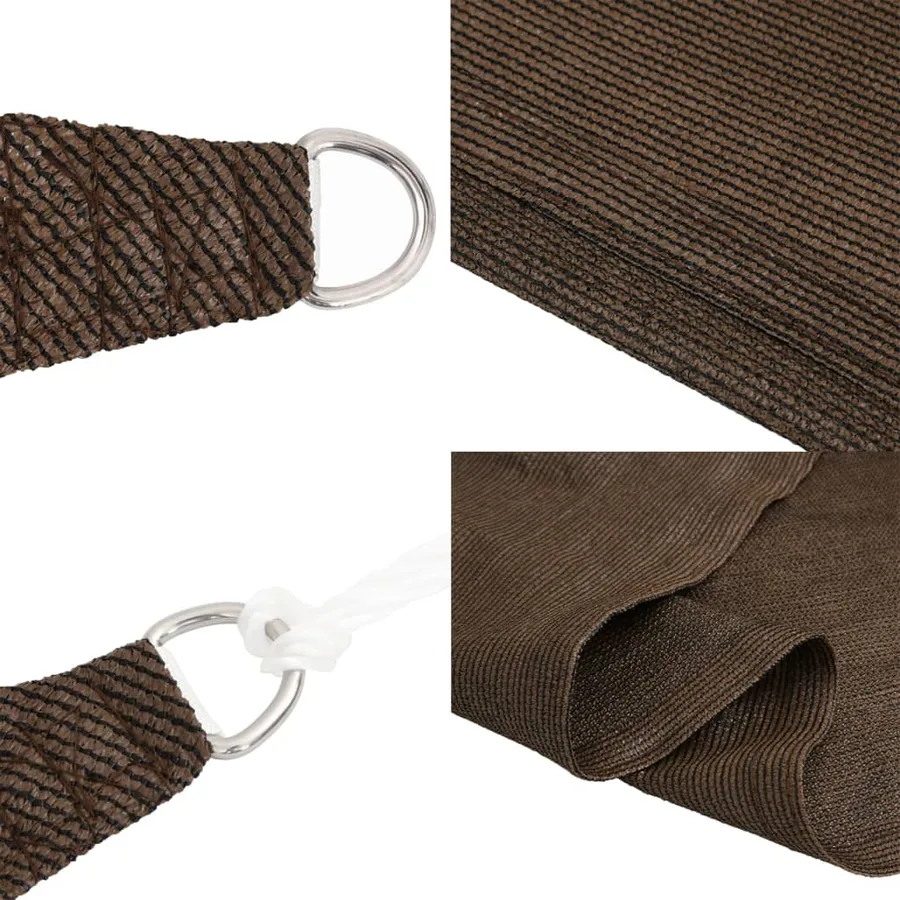 Voile d'ombrage 160 g/m² Marron 4x5 m PEHD - 6