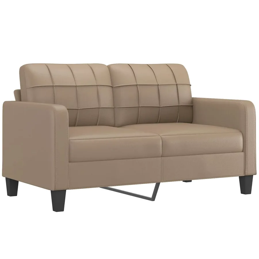 Ensemble de canapés 3 pcs avec coussins cappuccino similicuir - 4