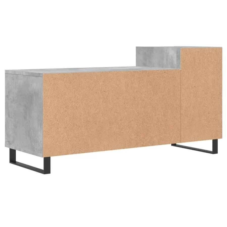 Meuble TV Gris béton 100x35x55 cm Bois d'ingénierie - 8