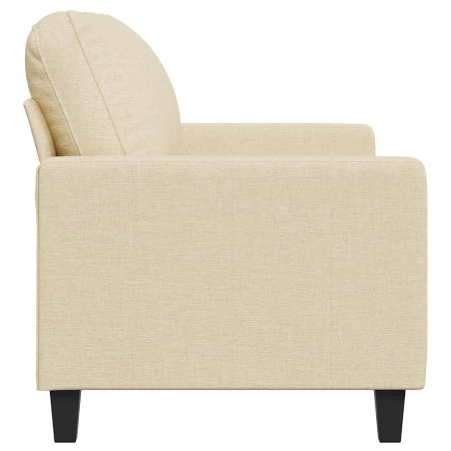 Canapé à 2 places Crème 120 cm Tissu - 5