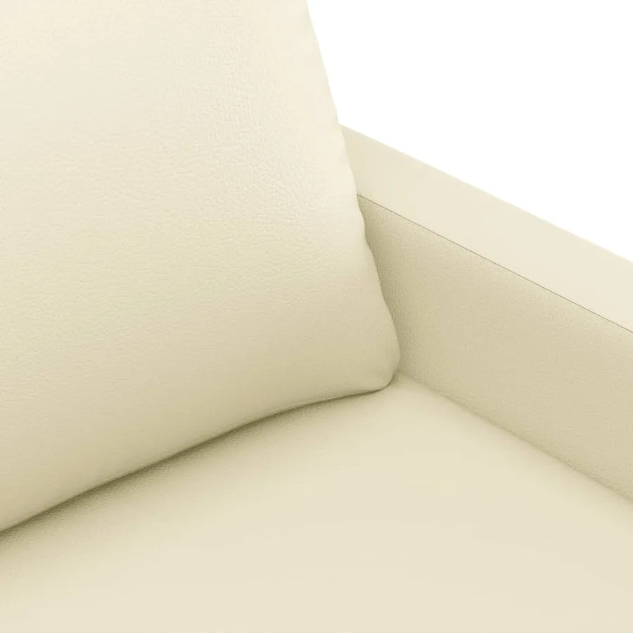 Ensemble de canapés 4 pcs avec coussins Crème Similicuir - 7