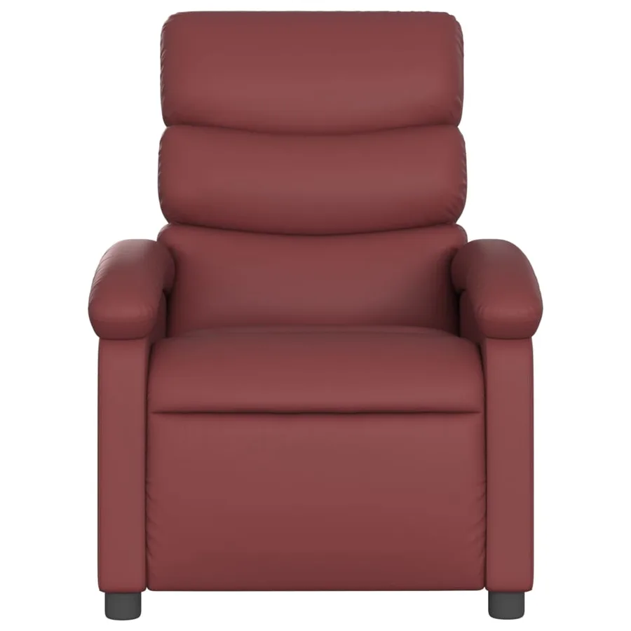 Fauteuil de massage inclinable Rouge bordeaux Similicuir - 4