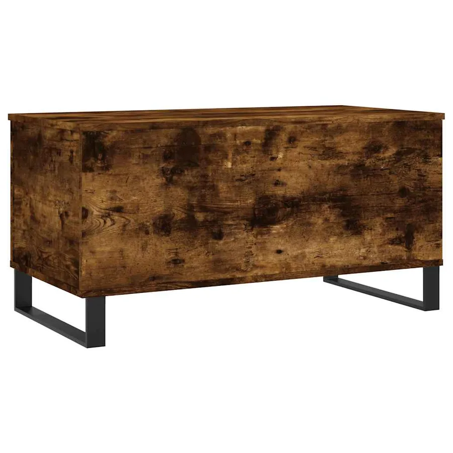 Table basse Chêne fumé 90x44,5x45 cm Bois d'ingénierie - 5
