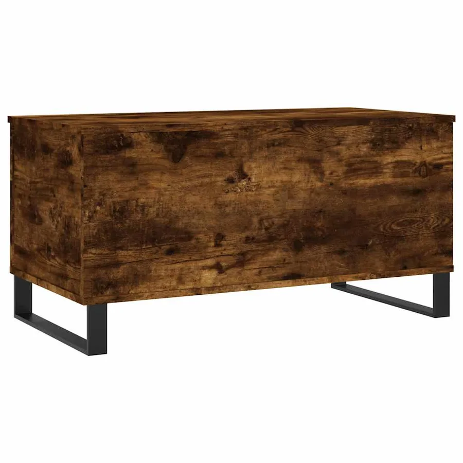 Table basse Chêne fumé 90x44,5x45 cm Bois d'ingénierie - 8