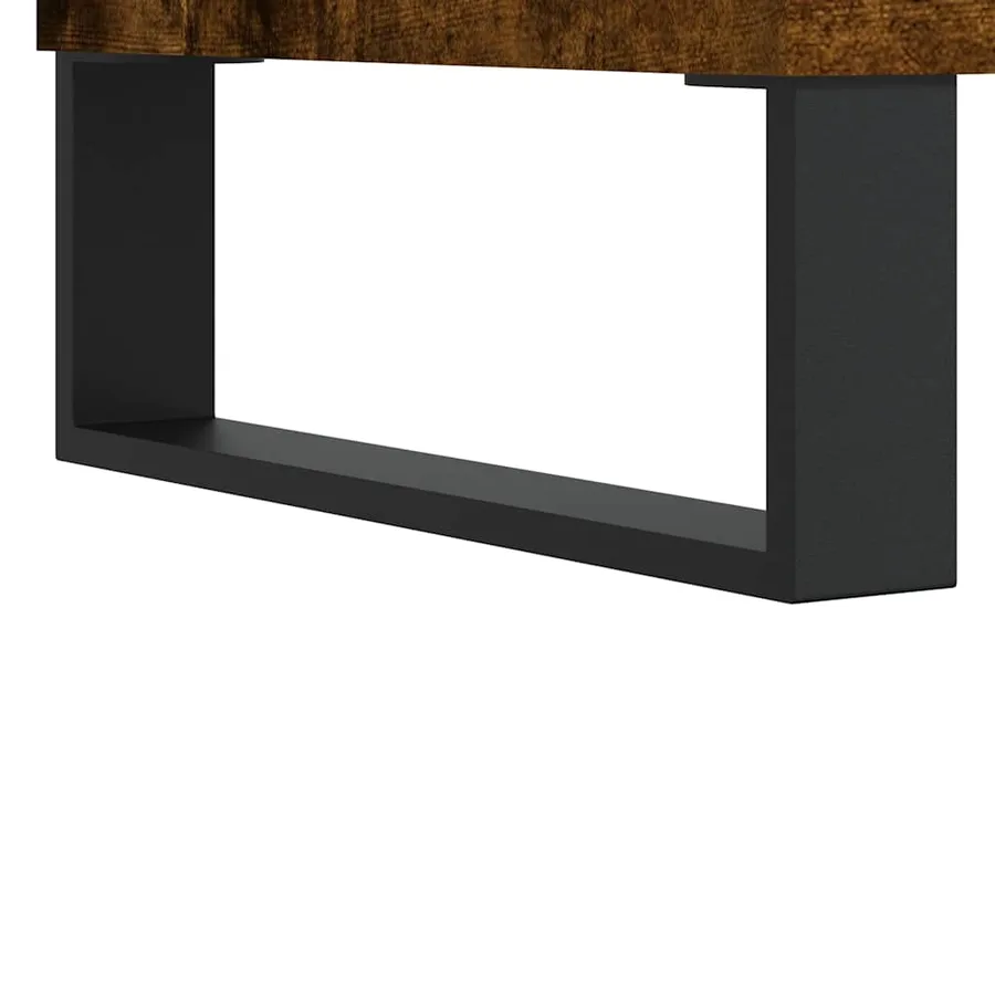 Table basse Chêne fumé 90x44,5x45 cm Bois d'ingénierie - 9