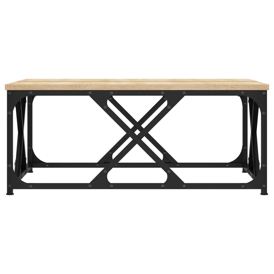 Table basse chêne sonoma 70x70x30 cm bois d'ingénierie - 4